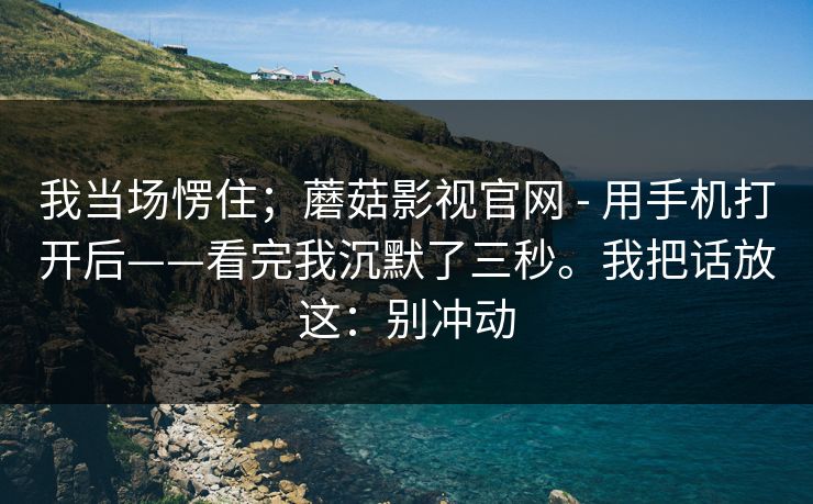 我当场愣住；蘑菇影视官网 - 用手机打开后——看完我沉默了三秒。我把话放这：别冲动